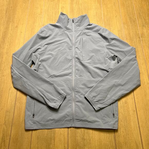 Lululemon Expeditionist Jacket Mens Sz M Rhino Grey Full Zip Mesh Performance - Picture 10 of 11